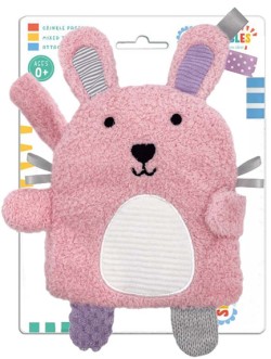 SENSORY SNUGGABLES BUNNY PUPPET SOFT BOOK