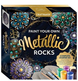 ROCK PAINTING 5 PAINT YOUR OWN METALLIC ROCKS