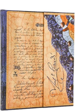 2026 Gaudi, The Manuscript of Reus (Embellished Manuscripts Collection) Ultra 18-month Vertical Hardcover Flexi Dayplanner 2025-2026 (Wrap Closure)