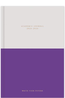 ΗΜΕΡ.WRITE YOUR FUTURE 25-26 ΑΚΑΔΗΜΑΙΚΟ JOURNAL PURPLE 14*21 ΗΜΕΡΗΣΙΟ ΜΕ ΛΑΣΤΙΧΟ