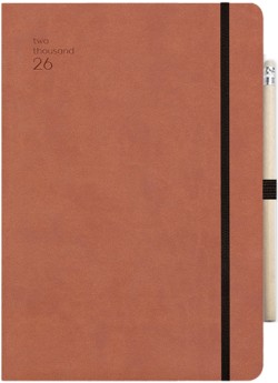 ΗΜΕΡ.WRITE YOUR FUTURE 26 HANDY TAN 14*21 ΗΜΕΡΗΣΙΟ SOFT ΜΕ ΛΑΣΤΙΧΟ ΚΑΙ ΜΟΛΥΒΙ