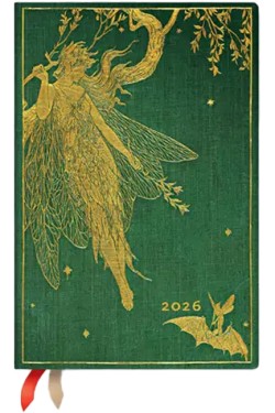 2026 Olive Fairy (Langs Fairy Books) Mini 12-month Day-at-a-Time Hardcover Flexi Dayplanner 2026 (Elastic Band Closure)