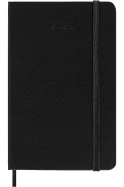 Moleskine 2026 12-Month Weekly Horizontal Pocket Hardcover Notebook: Black