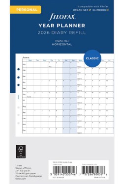 ΗΜΕΡΟΛΟΓΙΟ FILOFAX 26 PRS ΠΛΑΝΟ ΕΤΗΣΙΟ ΟΡΙΖΟΝΤΙΟ ΑΓΓΛΙΚΟ