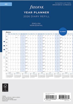 ΗΜΕΡΟΛΟΓΙΟ FILOFAX 26 Α5 ΠΛΑΝΟ ΕΤΗΣΙΟ ΟΡΙΖΟΝΤΙΟ ΑΓΓΛΙΚΟ