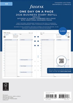 ΗΜΕΡΟΛΟΓΙΟ FILOFAX 26 Α5 ΗΜΕΡΑ ΣΕ 1 ΣΕΛΙΔΑ ΑΓΓΛΙΚΟ BUSINESS