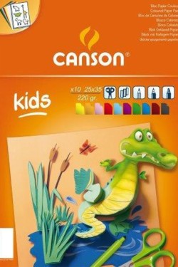 ΜΠΛΟΚ ΚΟΛΑΖ 25*35 9Φ.220γρ.CANSON KIDS