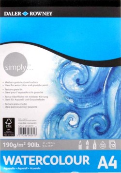 ΜΠΛΟΚ ΑΚΟΥΑΡΕΛΑΣ DALER ROWNEY Α4 190γρ.14φ.SIMPLY PAD