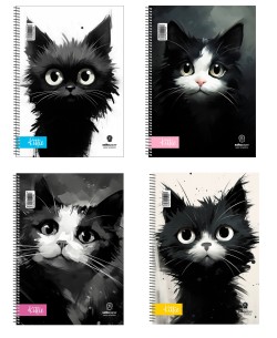 ΤΕΤΡΑΔΙΟ ΣΠΙΡΑΛ 20*30 3ΘΕΜ.90Φ.KITTIE