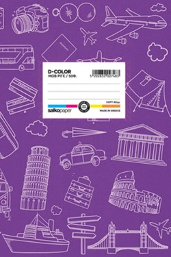 ΤΕΤΡΑΔΙΟ ΧΡΩΜΑΤΙΣΤΟ 17*25 50Φ.ΡΙΓΕ DESIGN COLOR ΜΩΒ