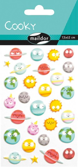 STICKERS COOKY 7,5*12CM.ΠΛΑΝΗΤΕΣ