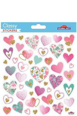 STICKERS CLASSY 15*17CM.211017 ΚΑΡΔΙΕΣ