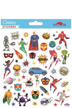 STICKERS CLASSY 15*17CM.211630 SUPER HEROES