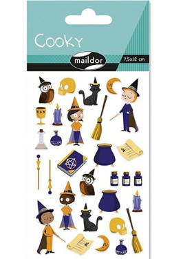 STICKERS COOKY 7,5*12CM HALLOWEEN ΜΑΓΟΙ
