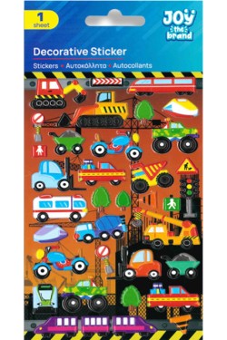 STICKERS JOY 10*15cm.ΟΧΗΜΑΤΑ ΕΡΓΟΤΑΞΙΟΥ 8002280