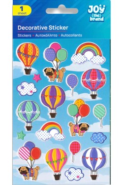 STICKERS JOY 10*15cm.ΑΕΡΟΣΤΑΤΑ 8002281