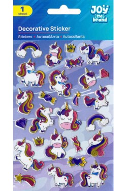 STICKERS JOY 10*15cm.ΜΟΝΟΚΕΡΟΙ