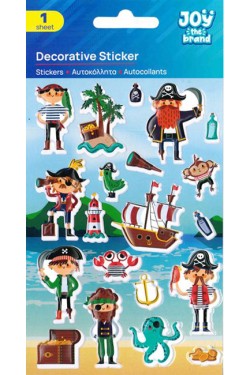 STICKERS JOY 10*15cm.ΠΕΙΡΑΤΕΣ