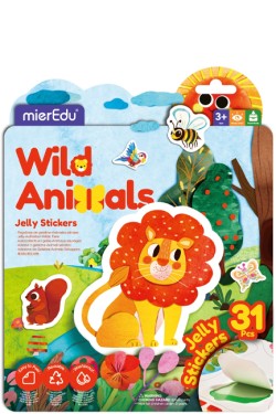 STICKERS MIER EDU JELLY WILD ANIMALS