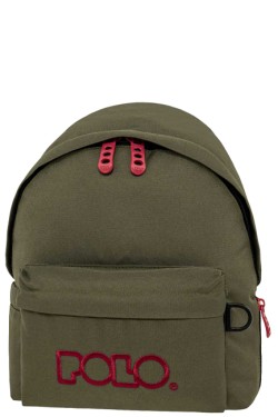 ΤΣΑΝΤΑ ΠΛΑΤΗΣ MINI POLO 901067-6533 KHAKI-BORDEAUX ΜΟΝΟΘΕΣΙΑΚΗ