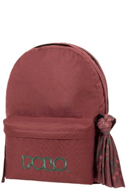 ΤΣΑΝΤΑ ΠΛΑΤΗΣ POLO DOUBLE WITH SCARF 901235-3364 BORDEAUX ΠΟΛΥΘΕΣΙΑΚΗ