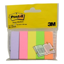 ΣΕΛΙΔΟΔΕΙΚΤΗΣ POST-IT 3M ΧΑΡΤΙΝΟΣ ΝΕΟΝ 15MM*50MM 5*100Φ.670/5