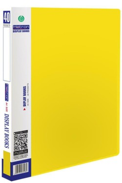 ΝΤΟΣΙΕ ΣΟΥΠΛ Α4 ΜΕ  40 ΔΙΑΦΑΝΕΙΣ ΘΗΚΕΣ METRON ΚΙΤΡΙΝΟ