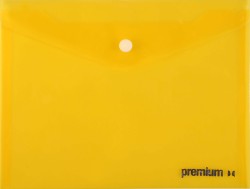 ΦΑΚΕΛΟΣ Α4 ΜΕ ΚΟΥΜΠΙ PREMIUM ΔΙΑΦΑΝΗΣ ΚΙΤΡΙΝΟΣ