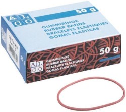 ΛΑΣΤΙΧΑ ΨΙΛΑ 65-100mm.ΚΟΥΤΙ 50gr,ALCO 59065 ΚΟΚΚΙΝΑ