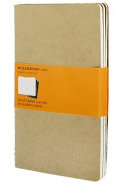 ΣΗΜΕΙΩΜΑΤΑΡΙΟ 13*21 LARGE MOLESKINE ΡΙΓΕ CAHIER ΣΕΤ 3ΤΕΜ.KRAFT