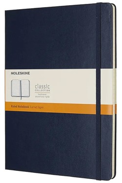 ΣΗΜΕΙΩΜΑΤΑΡΙΟ 19*25 XL MOLESKINE ΡΙΓΕ HARD SAPPHIRE BLUE