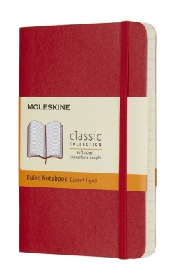 ΣΗΜΕΙΩΜΑΤΑΡΙΟ 09*14 POCKET MOLESKINE ΡΙΓΕ SOFT SCARLET RED