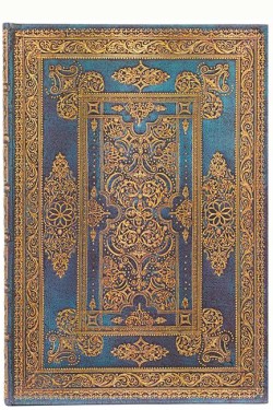 Blue Luxe (Luxe Design) Midi Lined Hardback Journal (Elastic Band Closure)