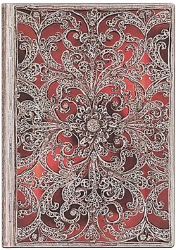 Garnet (Silver Filigree Collection) Midi Lined Softcover Flexi Journal
