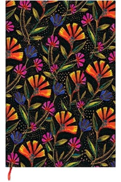 ΣΗΜΕΙΩΜΑΤΑΡΙΟ 13*18cm.MIDI ΡΙΓΕ ΜΕ ΛΑΣΤΙΧΟ PB FLEXIS WILD FLOWERS