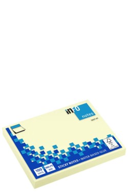 ΧΑΡΤΑΚΙΑ ΑΥΤΟΚΟΛ.100*75MM.100Φ.ΚΙΤΡΙΝΑ INFO 5657-01