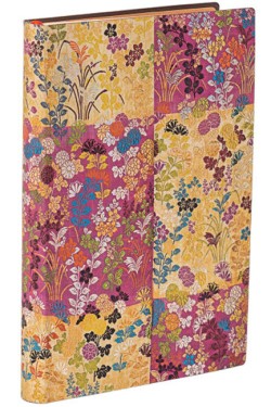 Kara-ori Pink (Japanese Kimono) Mini Lined Softcover Flexi Journal (Elastic Band Closure)