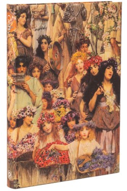 Spring (Lawrence Alma-Tadema) Midi Lined Hardback Journal (Elastic Band Closure)