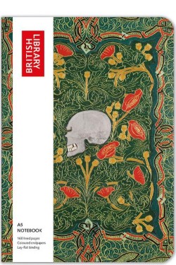 ΣΗΜΕΙΩΜΑΤΑΡΙΟ MUSEUMS & GALLERIES 15*21cm.ΡΙΓΕ SOFT SKULL & FLOWERS
