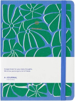 ΣΗΜΕΙΩΜΑΤΑΡΙΟ A-JOURNAL 16*21cm.ΡΙΓΕ ARTY-BLUE GREEN ΜΕ ΛΑΣΤΙΧΟ