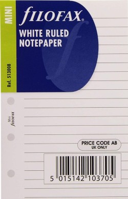 FILOFAX MINI ΣΗΜΕΙΩΣΕΙΣ ΛΕΥΚΕΣ ΡΙΓΕ