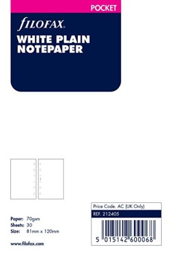 FILOFAX PKT ΣΗΜΕΙΩΣΕΙΣ ΛΕΥΚΕΣ ΧΩΡΙΣ  ΓΡΑΜΜΕΣ