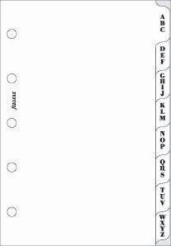 FILOFAX MINI ΔΙΑΧΩΡΙΣΤΙΚΑ Α-Ζ ΕΥΡΕΤΗΡΙΟ ΛΕΥΚΟ