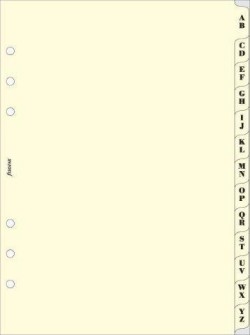 FILOFAX Α5 ΔΙΑΧΩΡΙΣΤΙΚΑ Α-Ζ ΕΥΡΕΤΗΡΙΟ CREAM