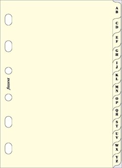 FILOFAX PKT ΔΙΑΧΩΡΙΣΤΙΚΑ Α-Ζ ΕΥΡΕΤΗΡΙΟ CREAM