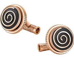 MONT BLANC ΜΑΝΙΚΕΤΟΚΟΥΜΠΑ ROUND WITH RED-GOLD PVD MOTIF SPIRAL 114780