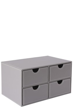 ΣΥΡΤΑΡΙΕΡΑ MINI ΜΕ 4 ΣΥΡΤΑΡΙΑ OSCO ΔΕΡΜΑΤΙΝΗ ΓΚΡΙ 3175