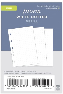 FILOFAX MINI ΣΗΜΕΙΩΣΕΙΣ WHITE DOTTED
