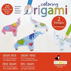 ORIGAMI FRIDOLIN 15*15cm.ΧΡΩΜΑΤΙΖΩ ΕΛΕΦΑΝΤΑΣ