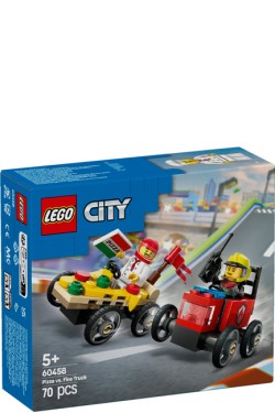 LEGO CITY GREAT VEHICLES-60458 PIZZA VS.FIRE TRUCK RACE CAR PACK